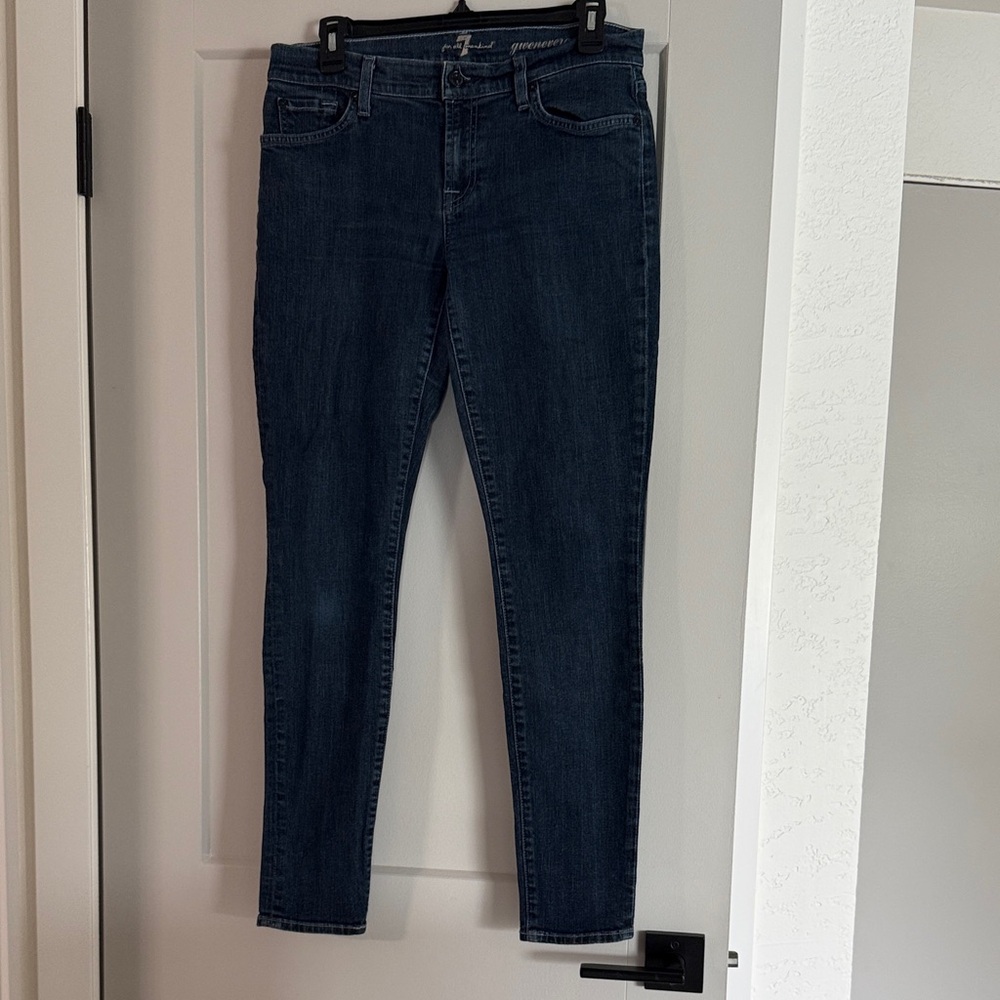 7 For All Mankind Dark Indigo Skinny Jeans